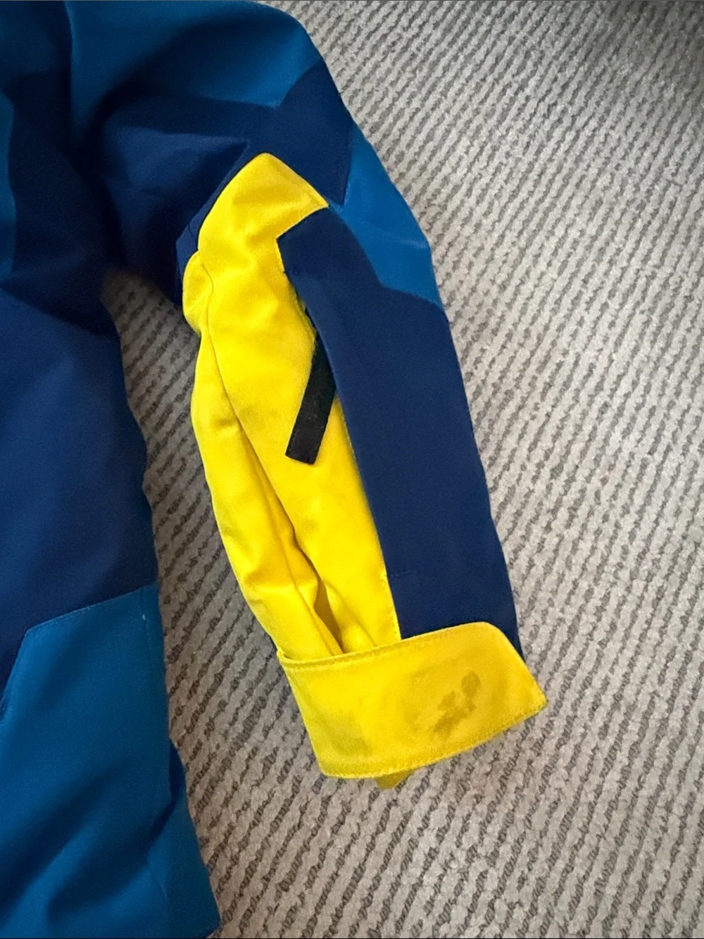 Spyder  blue Kids Blue and Yellow Waterproof Jacket - Youth Outdoor Coat